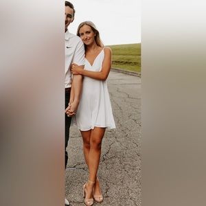 Express white flowy dress